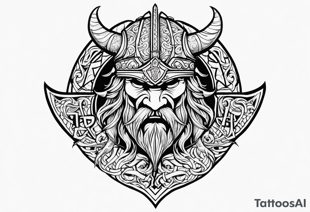 Valhalla sword shield viking ship dragon head tattoo idea Valhalla sword shield viking ship dragon head tattoo idea