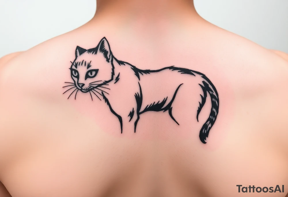 black cat tattoo idea