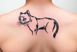 black cat tattoo idea