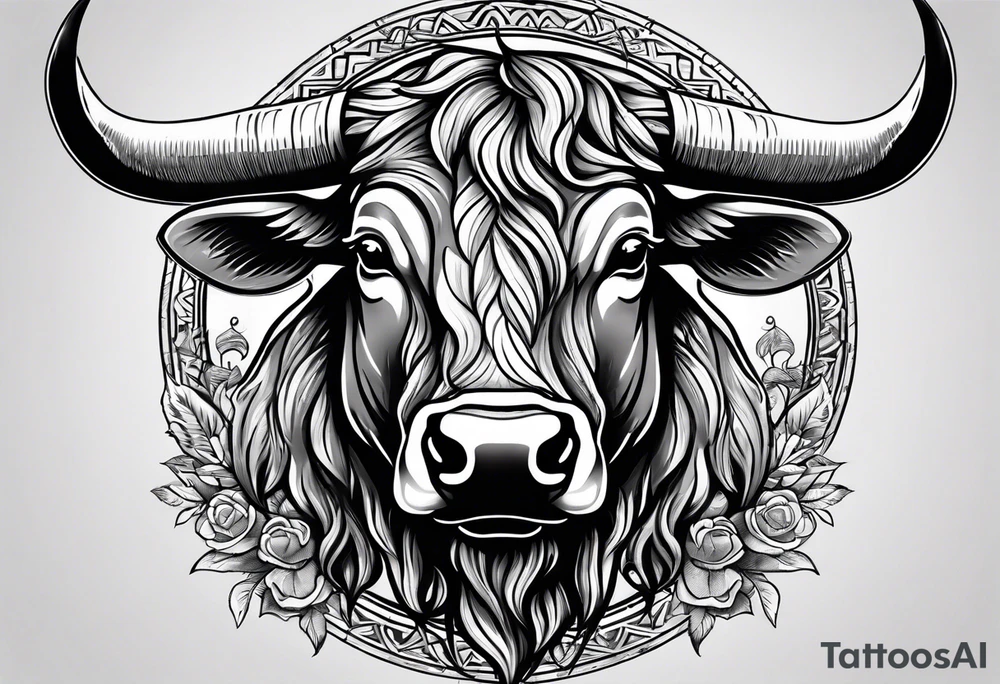 Bucking bull tattoo idea