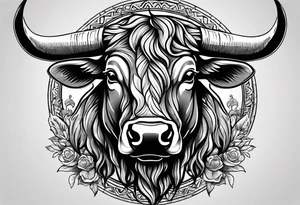 Bucking bull tattoo idea