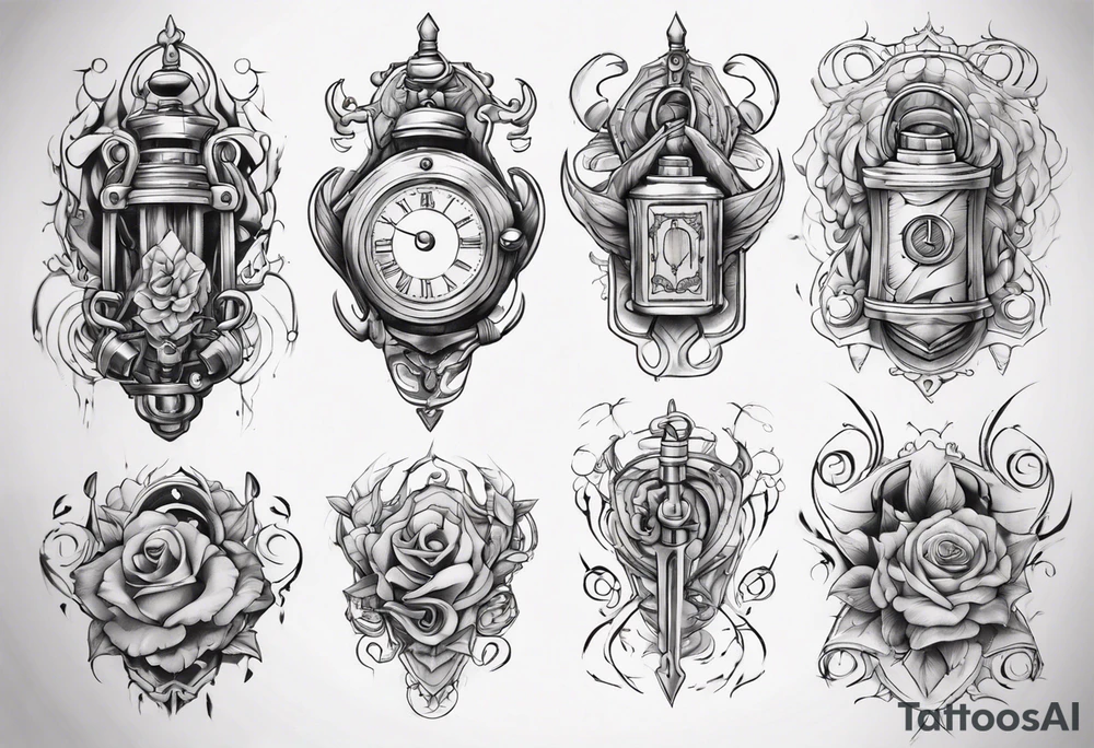 white lock tattoo idea