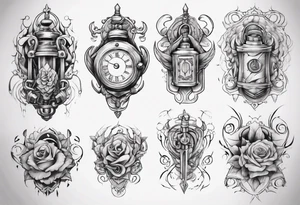 white lock tattoo idea