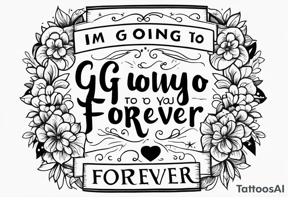 I’m going to love you forever, forearm tattoo idea