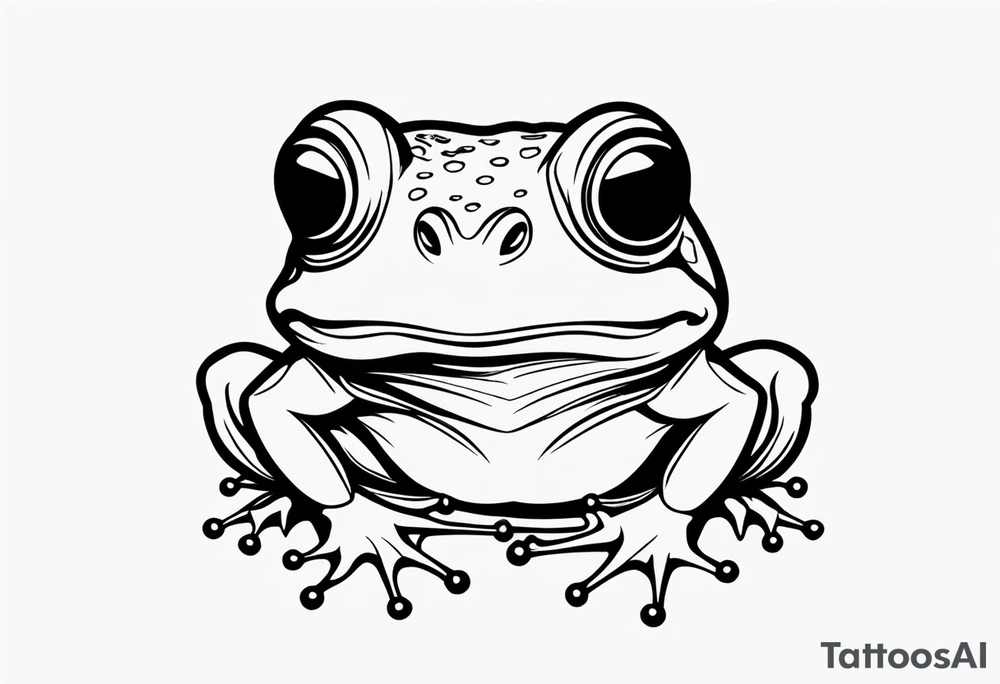 Frog with cigar in mouth tattoo idea