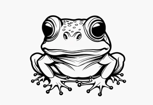 Frog with cigar in mouth tattoo idea