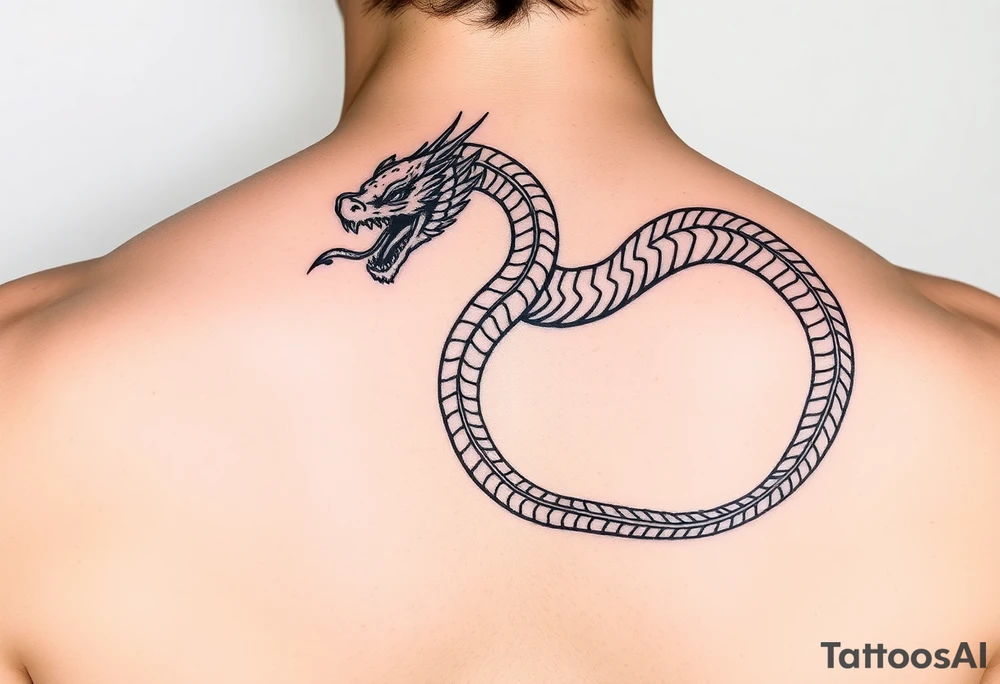 Mythical serpent tattoo idea