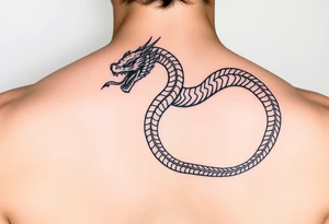 Mythical serpent tattoo idea