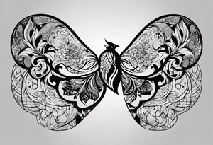 simple Dimond shape, split in two distinct parts that are symmetrical, resembling lungs or breathing tattoo idea