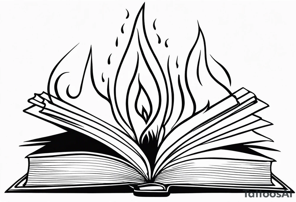 book open with fire comming out of the pages tattoo idea book open with fire comming out of the pages tattoo idea