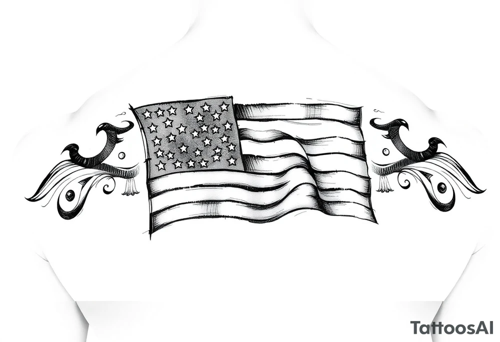 American Flag Military tattoo idea