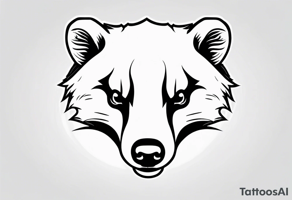 Angry badger tattoo idea