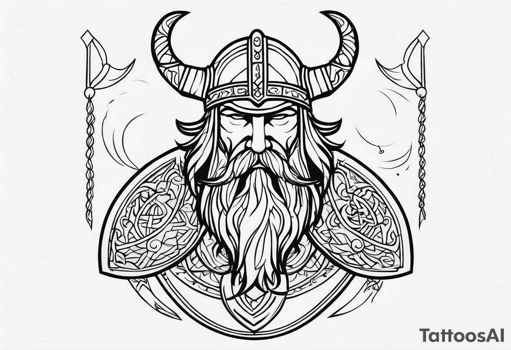 small minimalist viking tattoo idea