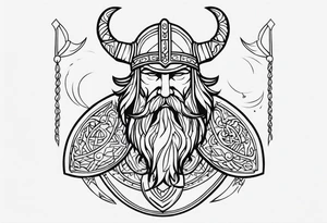 small minimalist viking tattoo idea