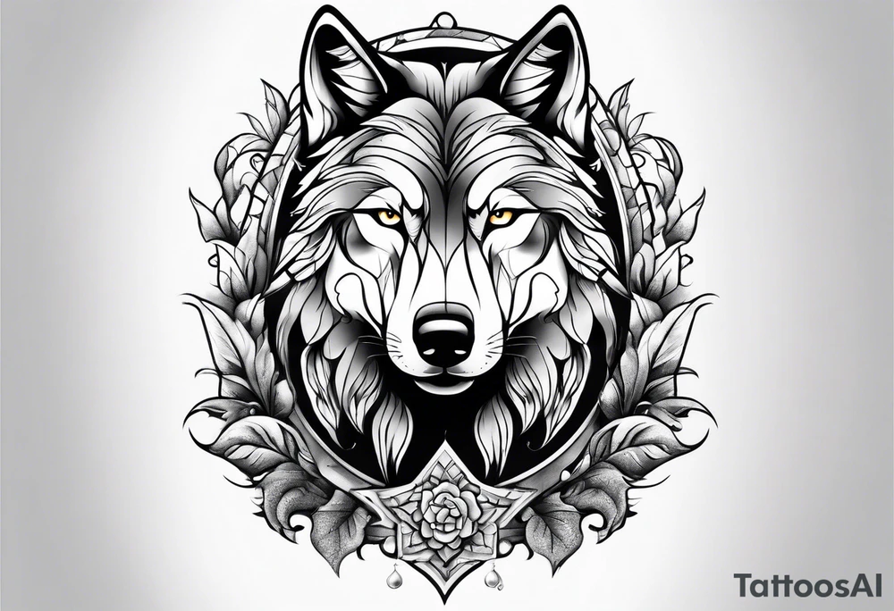 wolf arm sleeve tattoo idea