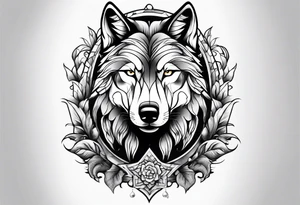 wolf arm sleeve tattoo idea