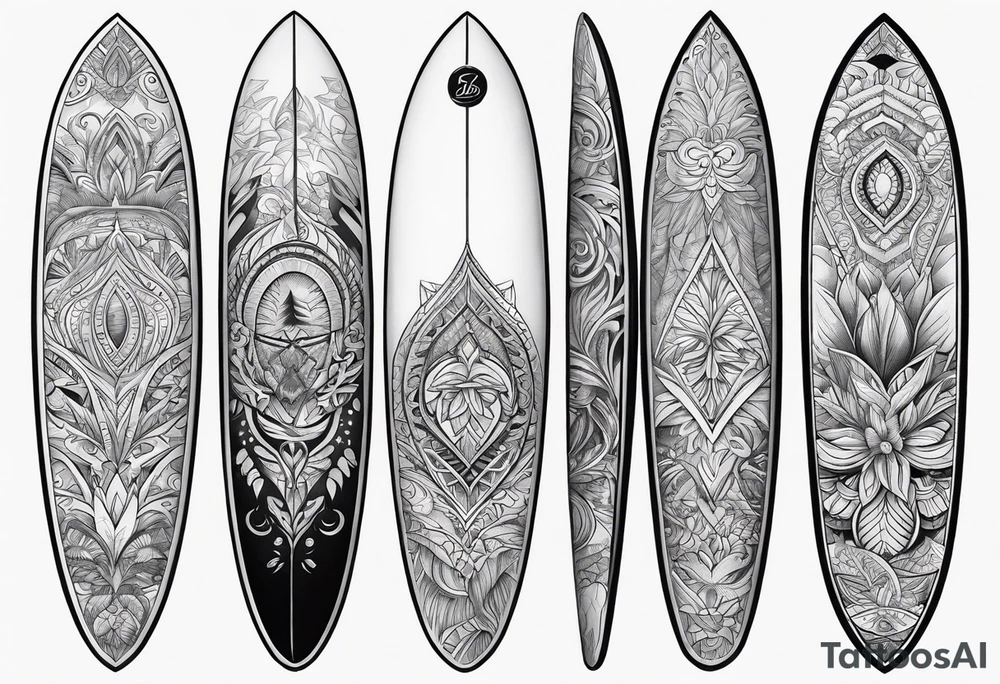 Surfboard real tattoo idea