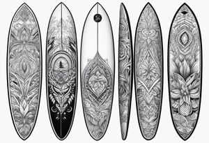 Surfboard real tattoo idea