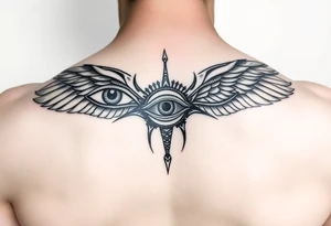 Evil eyes and eye of Horus tattoo idea