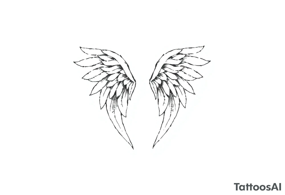 Angel wings memorial tattoo idea