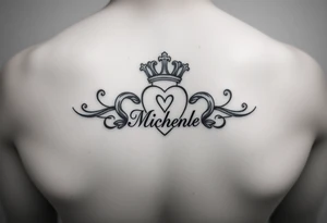 Claddagh with the name Michelle tattoo idea