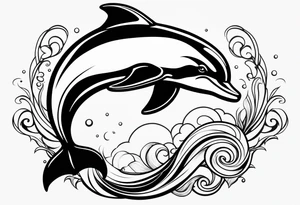 Aquarius dolphin tattoo idea