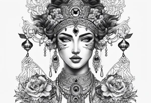 gemini goddess tattoo idea