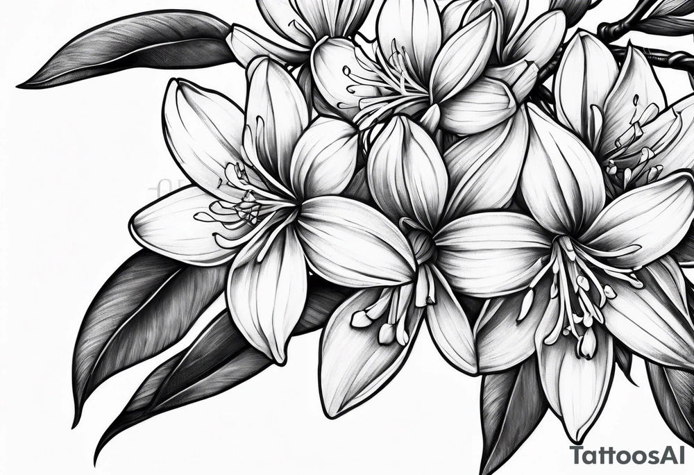Forsythia flowers tattoo idea