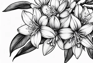 Forsythia flowers tattoo idea
