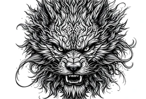 female Foo dog tattoo idea