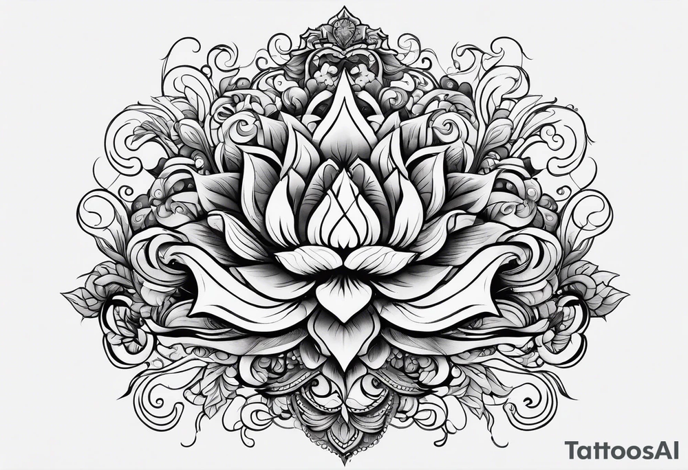 tattoo with swirly elements tattoo idea