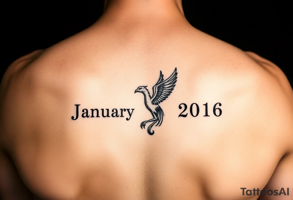 Roman numerals for January 6 2016 for wrist with a small phoenix tattoo idea