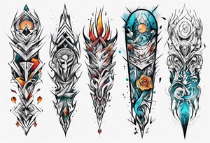 abstract tattoo for full arms tattoo idea