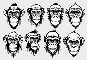 Funny Monkey tattoo idea