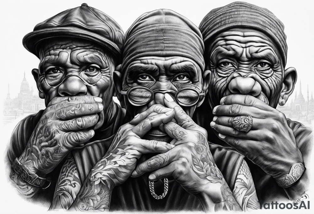 See no evil hear no evil speak no evil tattoo idea
