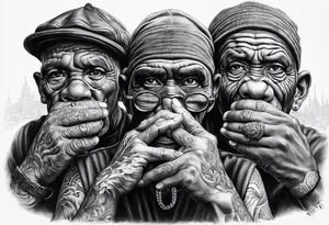 See no evil hear no evil speak no evil tattoo idea