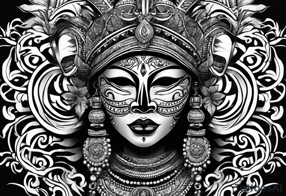 Cameroun masks tattoo idea