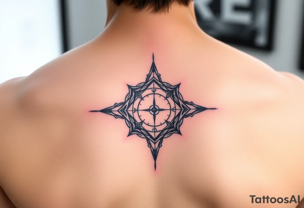 negative space tattoo inspired by the space and time tattoo idea