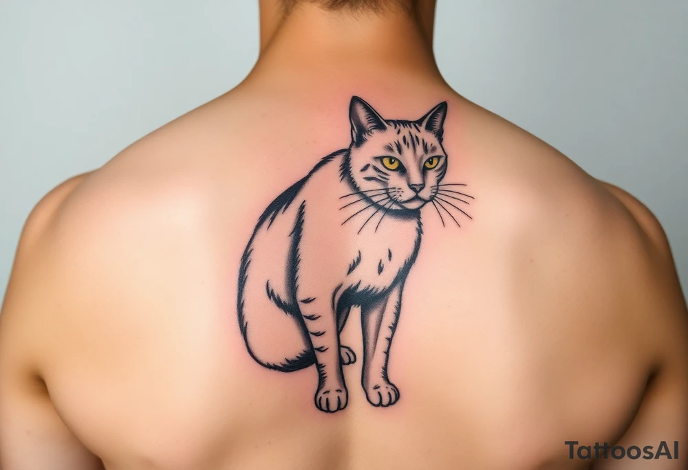 black cat tattoo idea