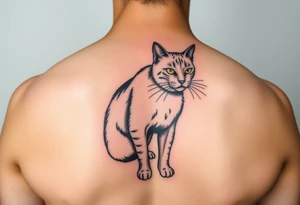 black cat tattoo idea