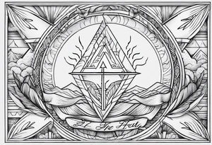 four elements fine linework arrows tattoo idea