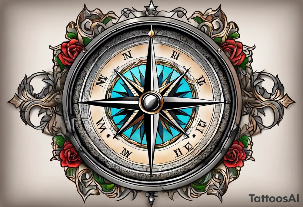 Military compass tattoo idea