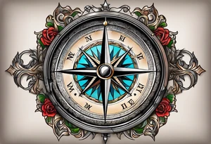 Military compass tattoo idea