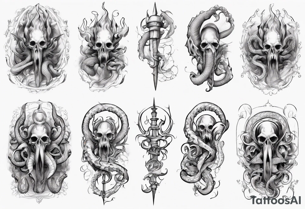 Kracken sleeve arm tattoo idea