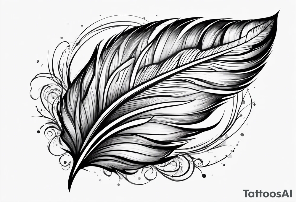 ; feather tattoo idea