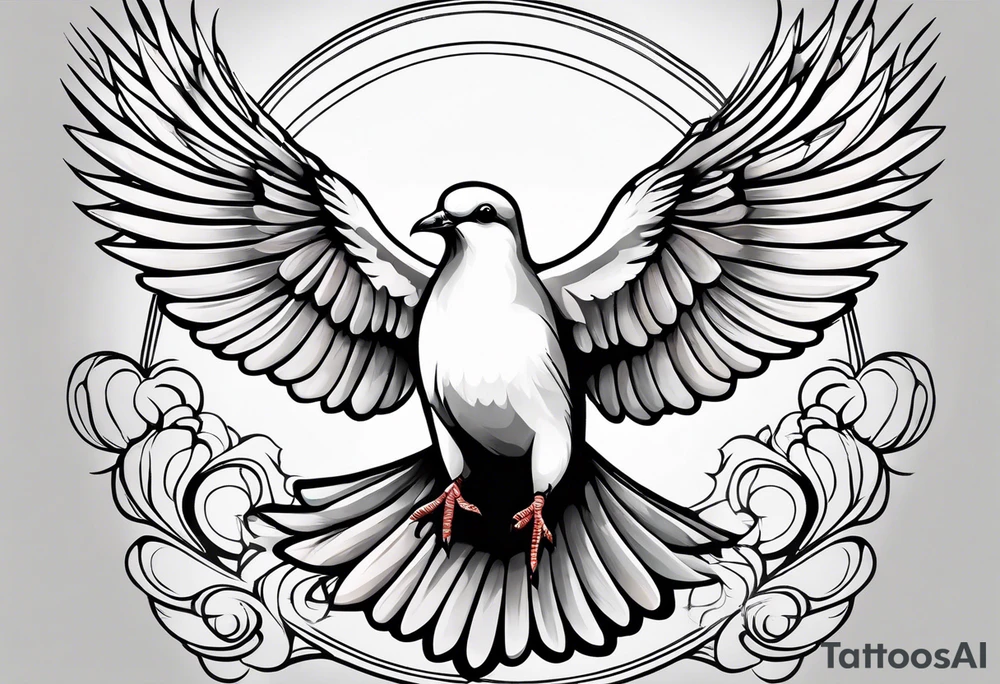 Elegant dove tattoo idea