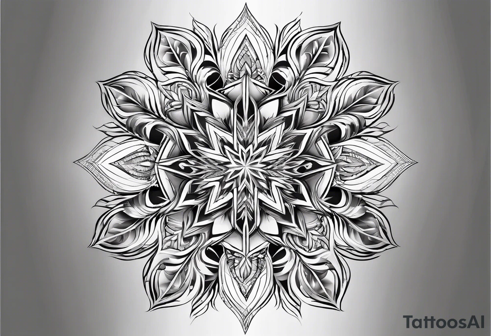 Fractal snowflake tattoo idea