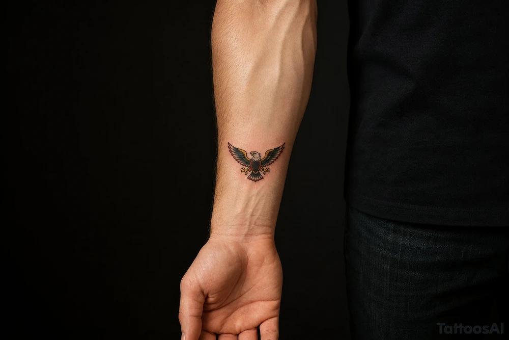 spread eagle tattoo idea