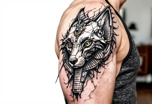 egyptian theme animals tattoo idea