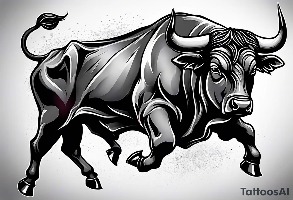 Bull vs bull fighter tattoo idea